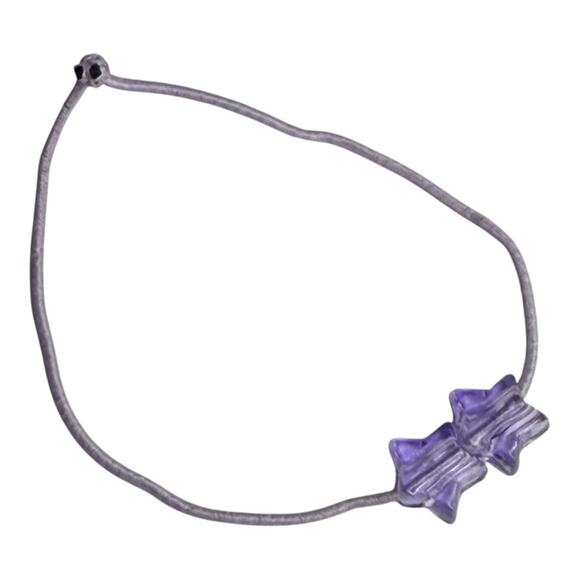 American Girl Hair Tie Accessory Starflower Outfit Purple Stars Ponytail Elastic - Picture 2 of 4